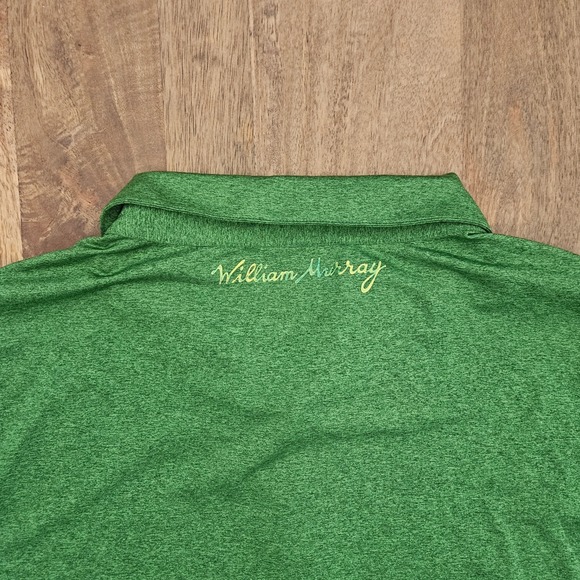 William Murray Golf Polo Shirt XL Green Plaid Collar Athletic Stretch - Picture 5 of 7